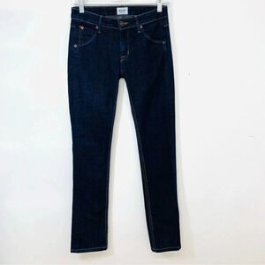 Hudson Jeans Woman 24 Carly Mid Rise Straight Blue Dark Wash Pockets Classic USA